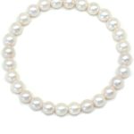 Freshwater Pearl Stretch Bracelets For Women With 6mm White Cultured Pearls Classic Bracelet