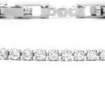 Tennis Bracelets for Women Dainty 14K Gold Plated Cubic Zirconia Tennis Bracelet Sparkly Rhinestone Bracelet Simulated Diamond Bracelets Tennis Jewelry for Women Men