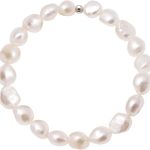 Cultured Freshwater Pearls Stretch Bracelet for Women, 7.0 Inches