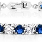 Gem Stone King Classic Tennis Bracelet for Women | Sparkling Multi-Color Round Cubic Zirconia CZ | 7.50 Cttw | 7 Inch | Fine Jewelry Gifts for Mother's Day Birthday Anniversary Her Mom Women Wife