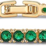 14K Gold Plated Colorful Tennis Bracelets for Women - Gold Tennis Bracelet with Colored Cubic Zirconia - Hypoallergenic Summer Color CZ Jewelry Gift